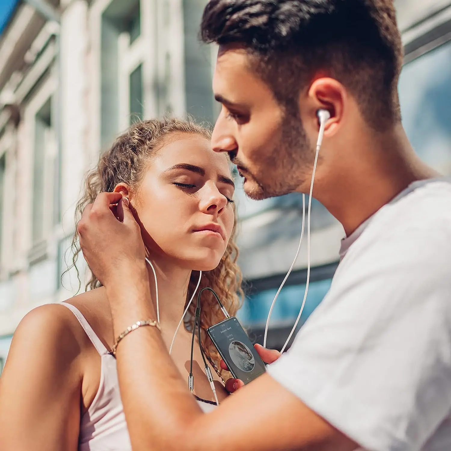 สายแยกเสียงหูฟัง UGREEN 3.5 มม. สายต่อขยายเสียงสเตอริโอแบบ Y ตัวผู้เป็นตัวเมีย อะแดปเตอร์แจ็คหูฟังคู่