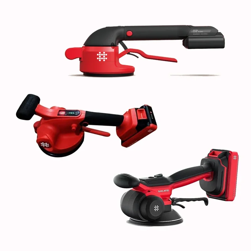 Shijing Automatic Portable Tile Tiler, Tile Leveling Tiling Machine, 6Speed Adjustable Electric Suction Cup,Tiles Wall Vibrator