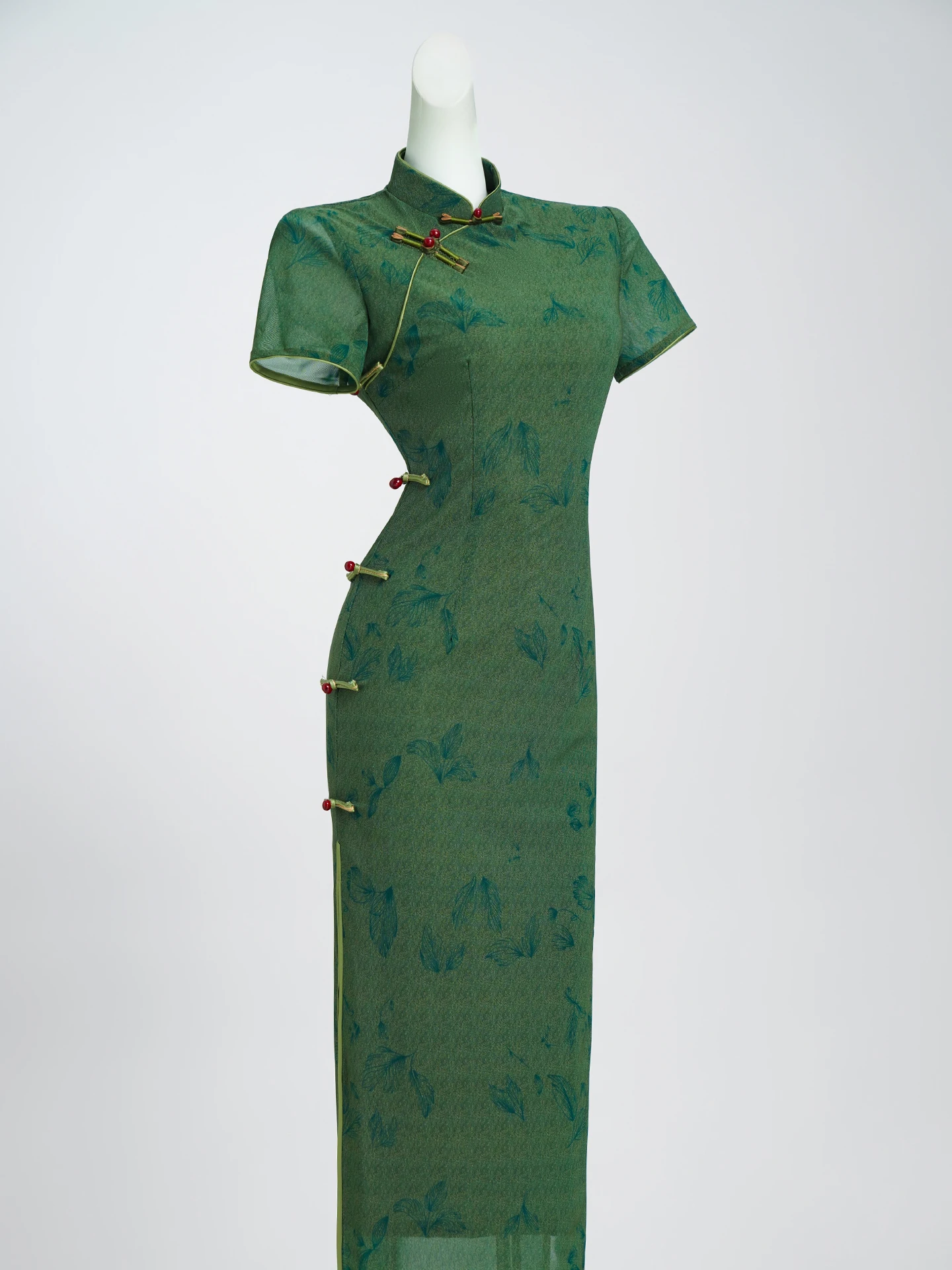 

een Floral Rvated ort Dr Women's Summer 2025 New Sle Small Size Ele Daily Vintage Long Qipao Dr