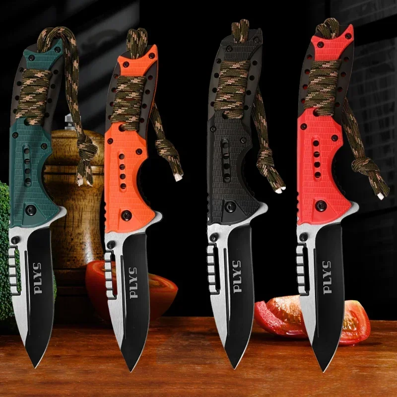 New outdoor portable folding knife-tactical self-defense knife sharp high hardness camping portable knife camping survival