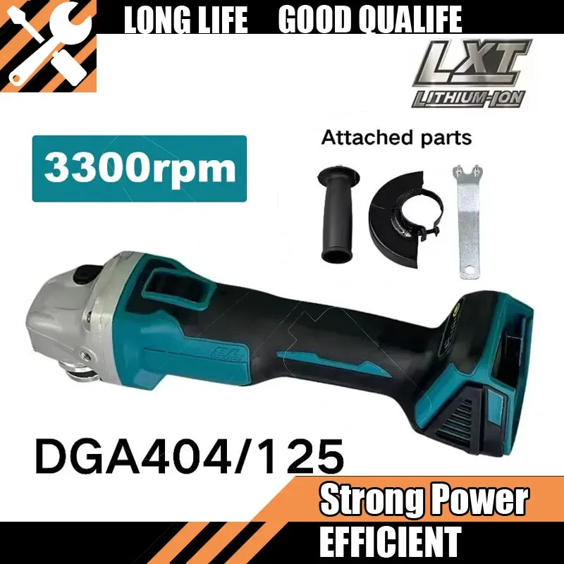 

125/100mm Fit Makita DGA404 Brushless Lithium Electric Angle Grinder Rechargeable Cutting Machine High Power Polishing Machine