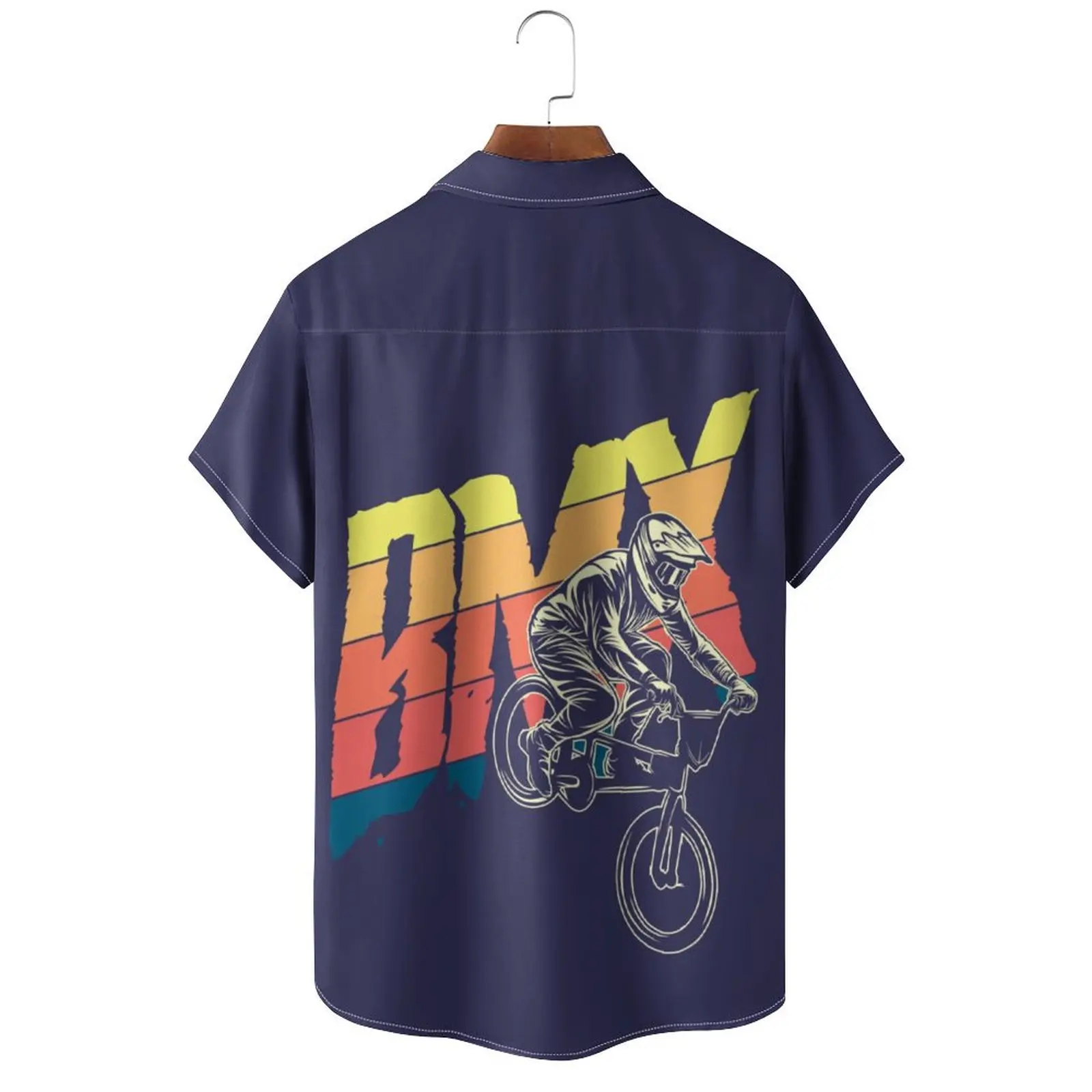 Funny  Art  Shirt for Men Women MTB Mountain Biker Cotton Shirt Personality Double-sided Printing men Clothing