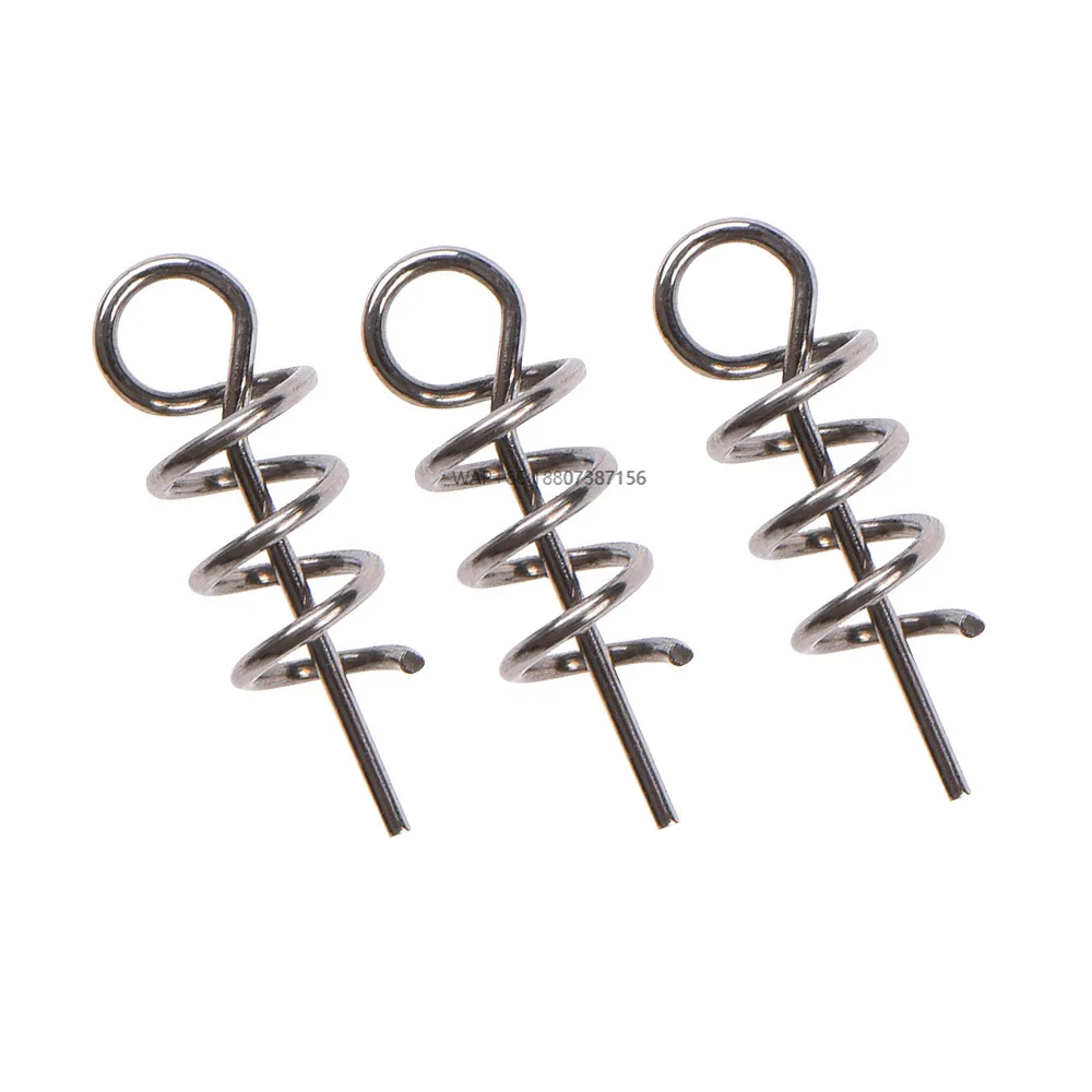 

15Mm 15000/bag Stainless steel spring lock Soft bait hook pin Spring retainer lock Outdoor fishing Soft worm tool