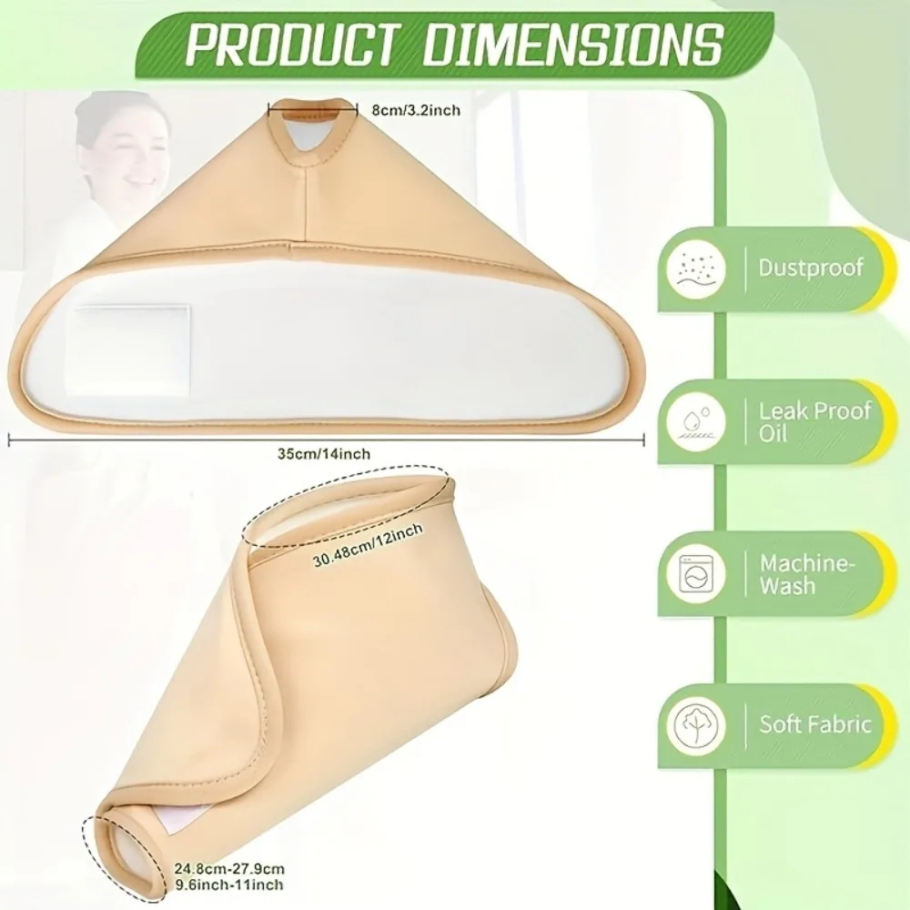 2 pçs óleo de rícino envoltório perna envoltórios versão atualizada elasticidade ajustável lavável reutilizável flanela protetores de pé à prova de vazamento