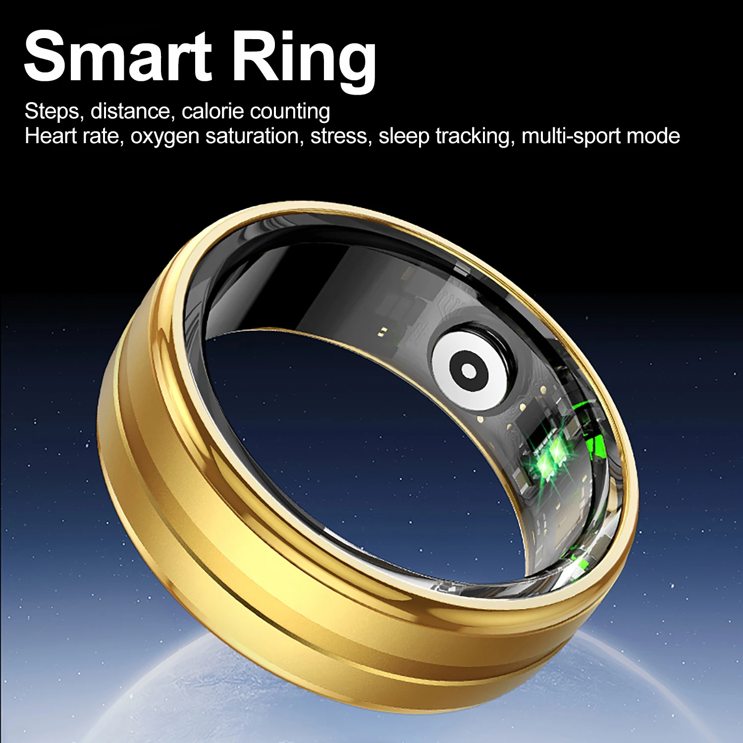 

R06 Смарт-кольцо для мужчин и женщин, мониторинг сердечного ритма, спортивный фитнес-трекер, подсчет шагов, калорий, водонепроницаемое умное кольцо для Android IOS