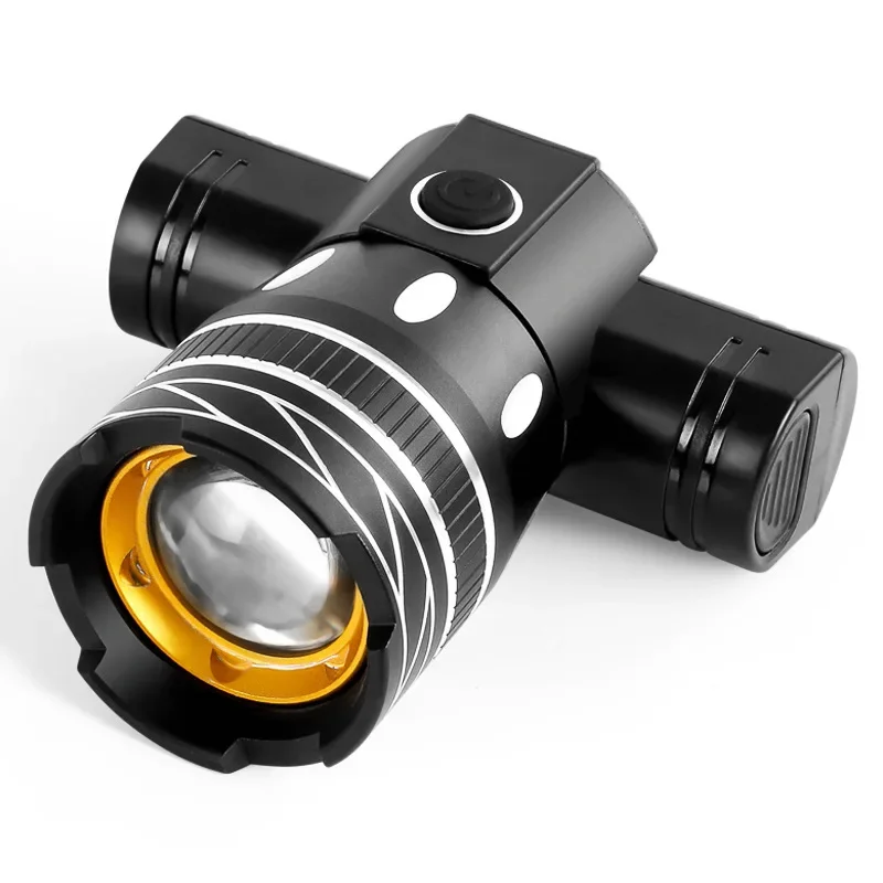 Bike Headlight T6 LED USB Rechargeable Waterproof Bicycle Front Light Adjustable Zoom Cycling Flashlight For Road MTB