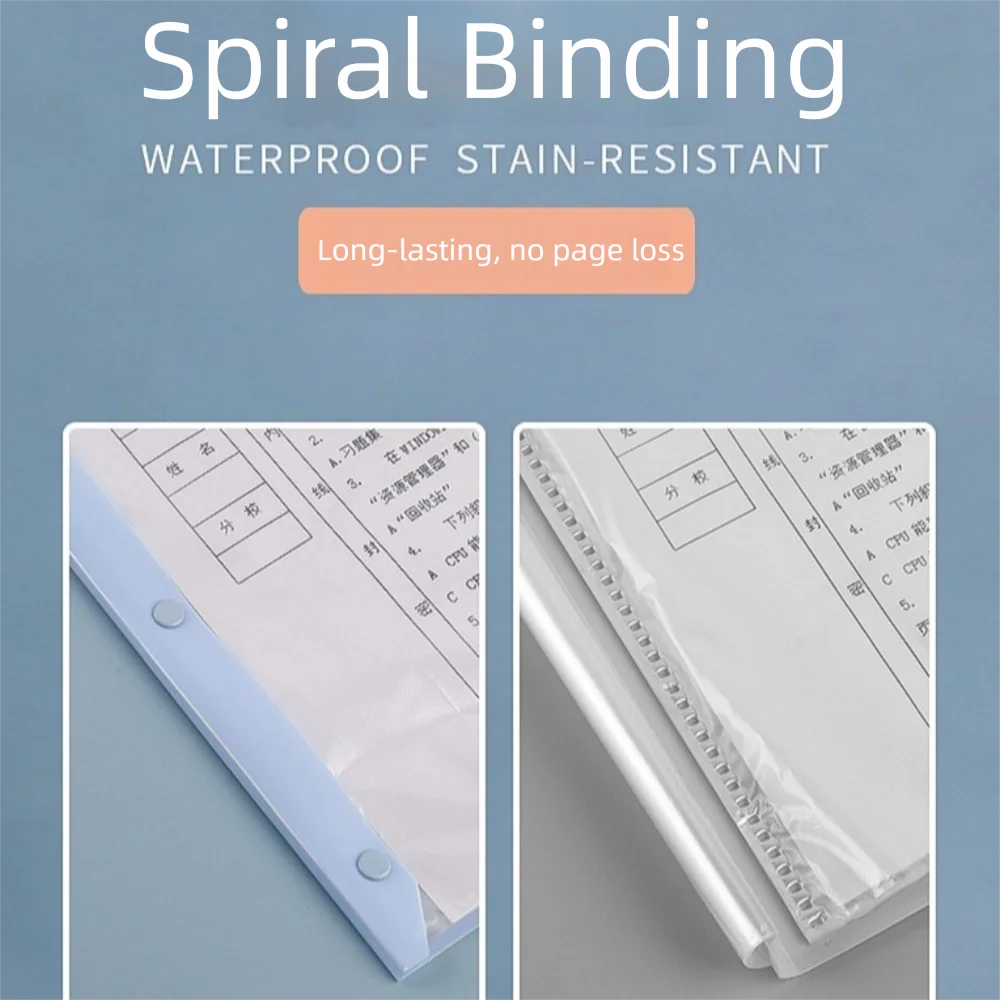 

Transparent Insert A3 Brochure Folder Book Bag Style Clip Design Organizing Archive Clip Large Capacity 20 Pages