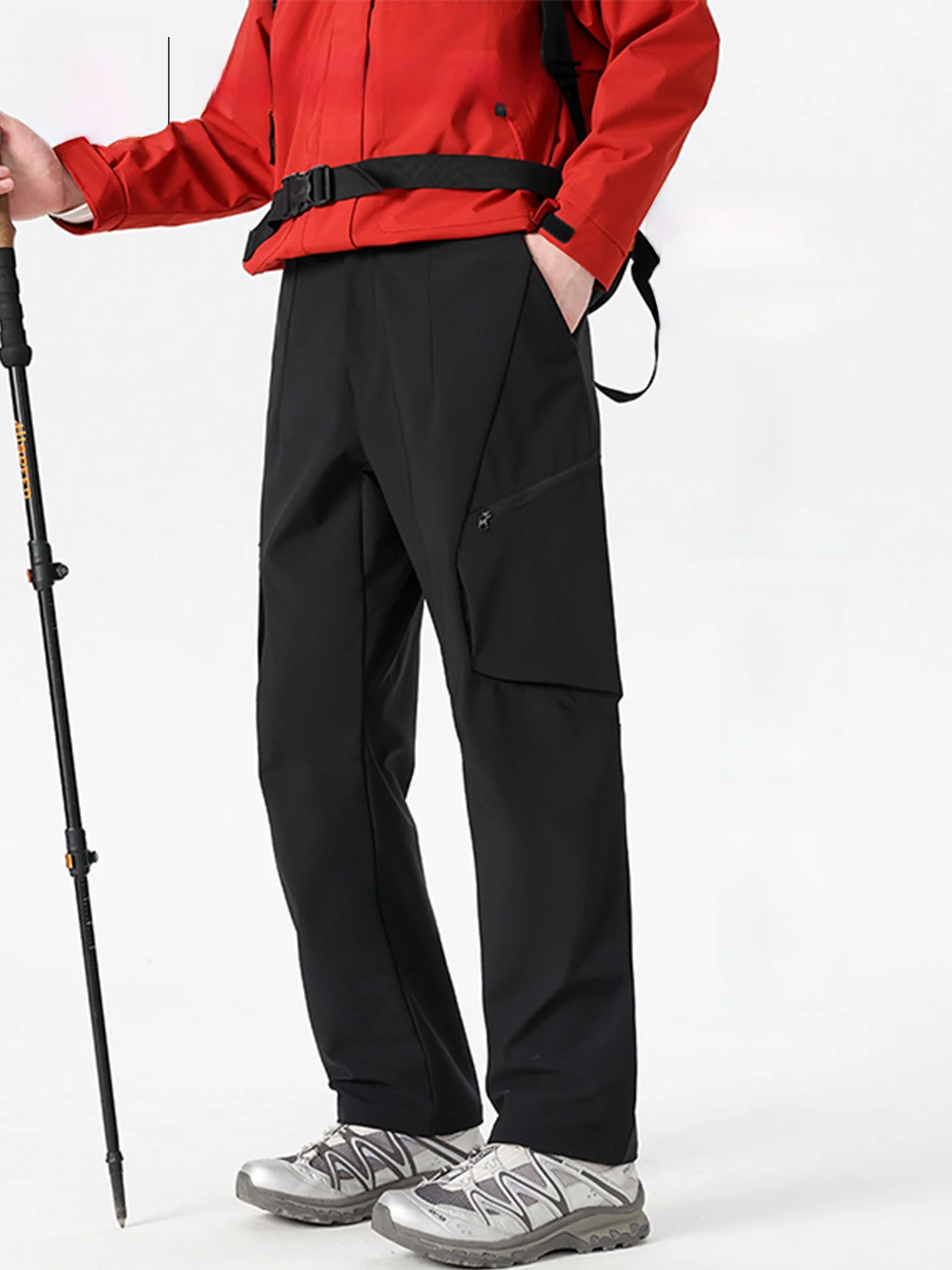 

Мужские мягкие рабочие брюки ell, повседневные брюки на подкладке, прямые брюки, Qui Dry, осень-зима, водонепроницаемые, антистатические, с подогревом