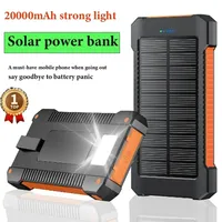 Portable Power Bank Suitable Xiaomi 200000mAh Paneles Solares with Lanyard Compass External Battery Outdoor Mobile Power Supply