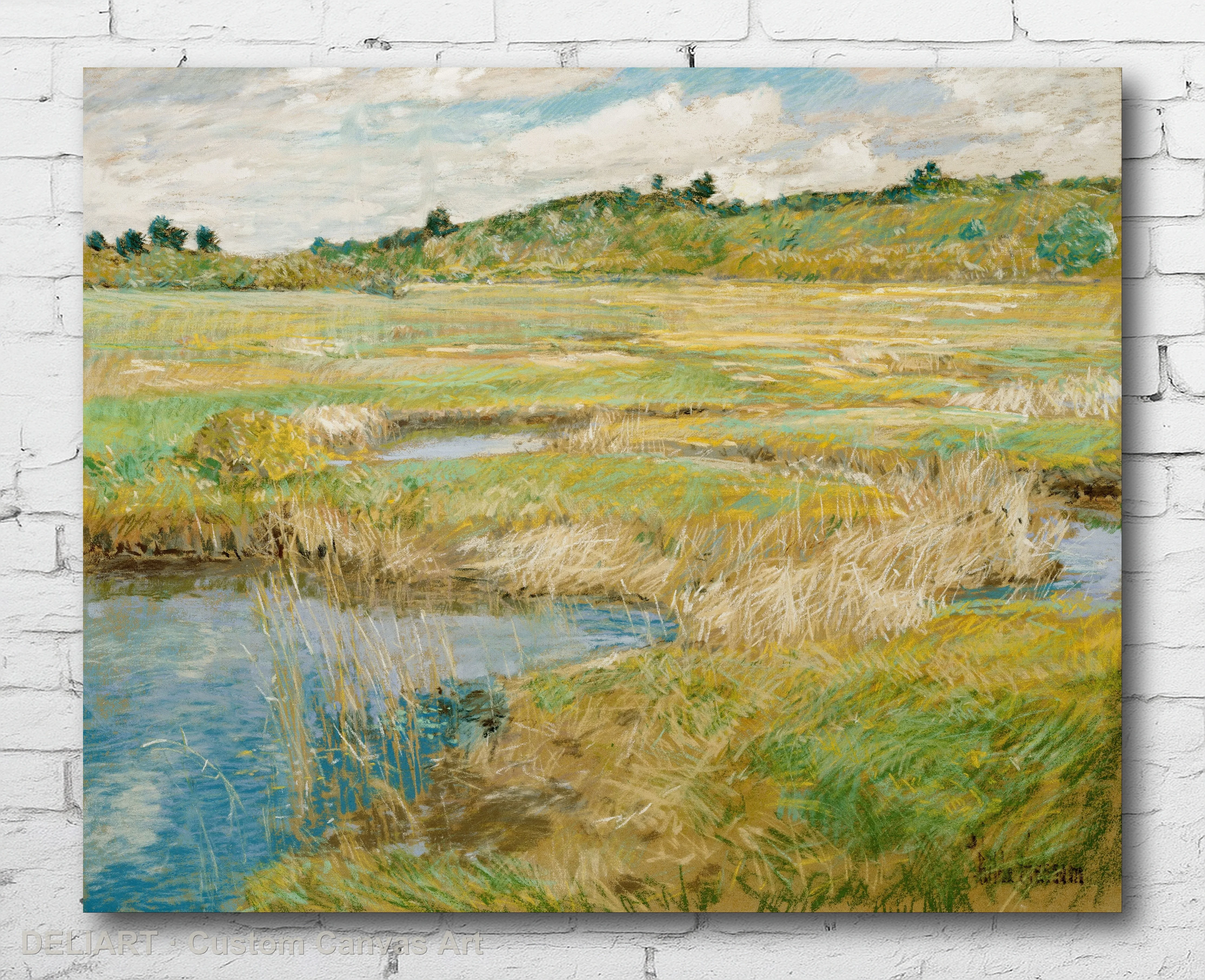 

Impressionist Cityscape by Childe Hassam - Fine Art Canvas Wall Art Poster Print Vintage Home Decor Unframed