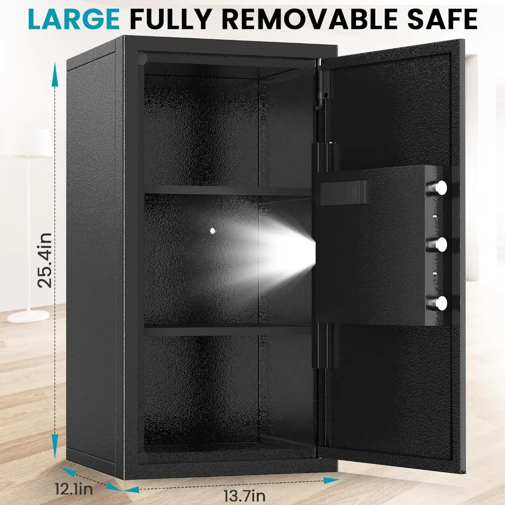 6.0 Cubic Foot Electronic Keypad Safe, Compact Home Security for Valuables, Jewelry, and Documents