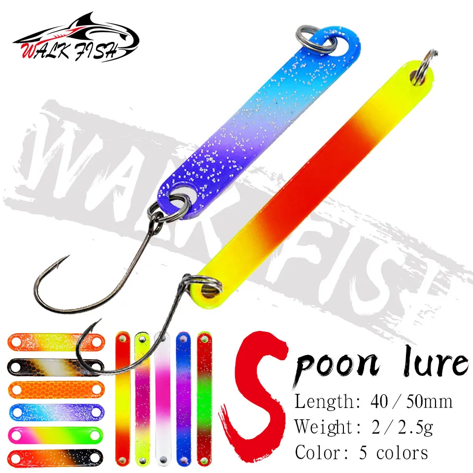 WALK FISH 1PCS  2g 2.5g Trout Stick Fishing Spoon Bait Hard Bait Brass Fishing Lures Metal Spoon Perch Trout Pesca