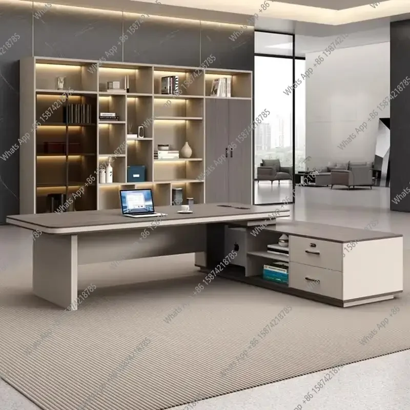 

Boss Storage Office Desk Modern Minimalist Design Filing Cabinets Work Accessories Desks European Bureau Meuble Furniture