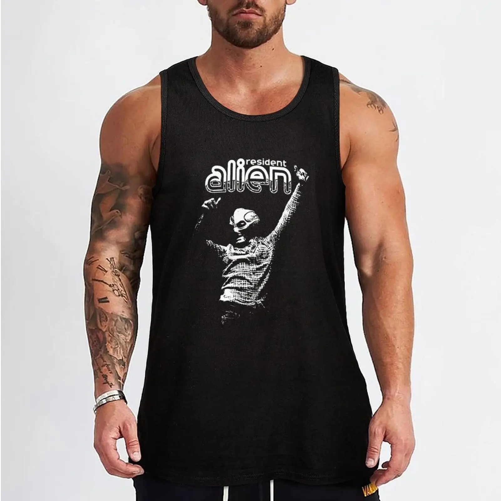 Bravery Based On Comics Strong Resident Alienretro Wave Tank Top Sportswear for men gym t-shirts