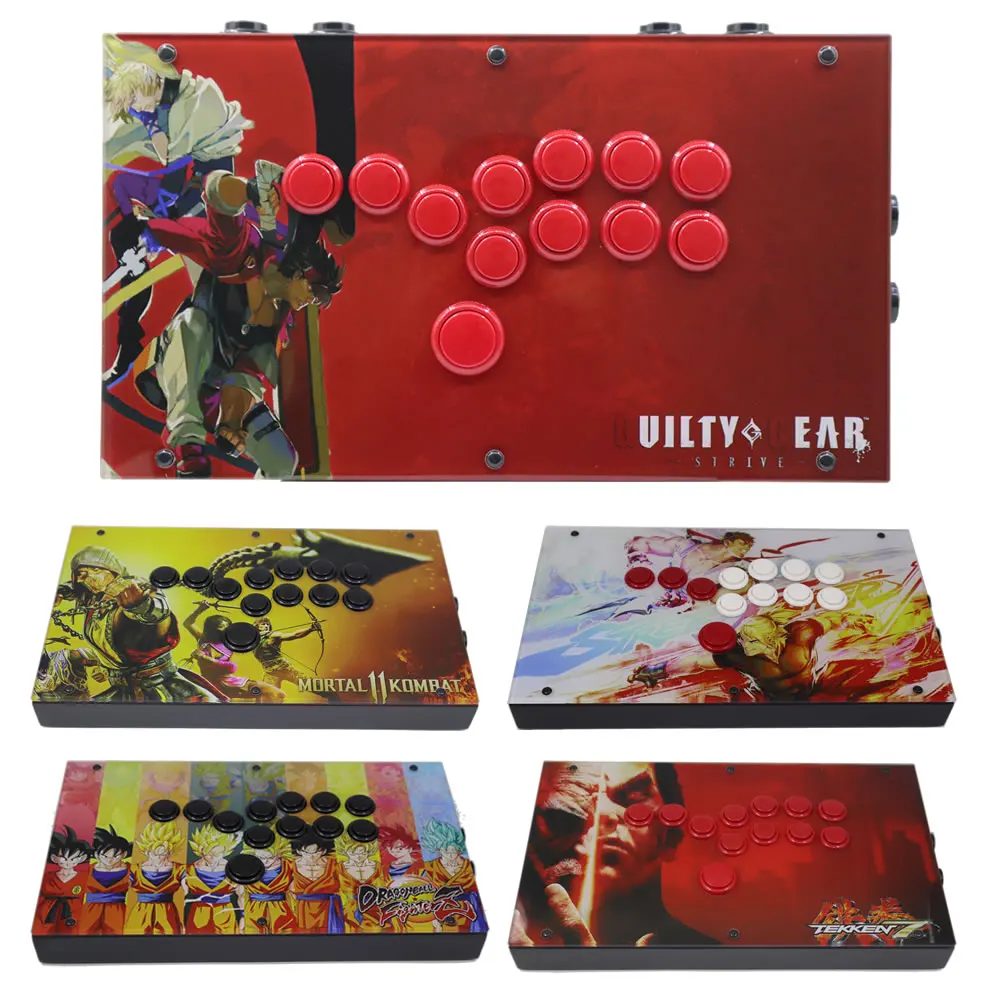 F1 All Buttons FightBox Fight Stick Hitbox Joystick Arcade Game Controller For PS4/PS3/PC Sanwa OBSF-24 30 Artwork Panel