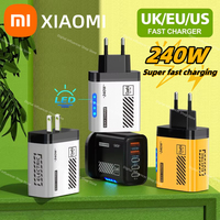 Xiaomi 240W Fast Charger 5-ports USB Type-C Quick Charging Head QC3.0 Wall Charger Adapter EU/US Plug For IPhone Samsung New