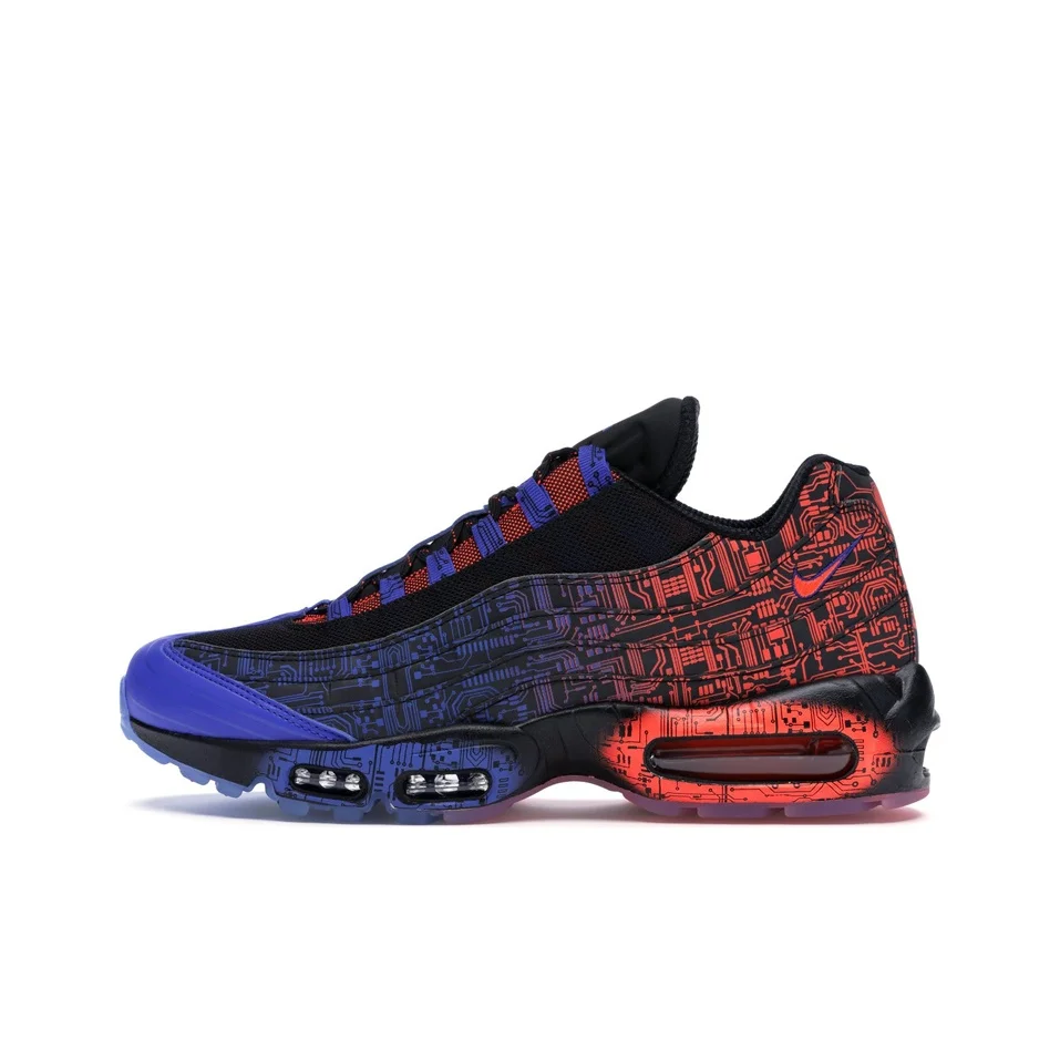 Nike Air Max 95 Low top Running Shoes Unisex Black Blue Red 2019 Edition 839165-064 2019