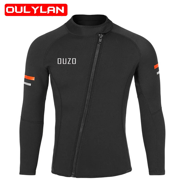 

Oulylan Scuba Neoprene 1.5mm Diving Top Warm Long Sleeve Split Wetsuit Pants for Men Women Underwater Spearfishing Surfing Black