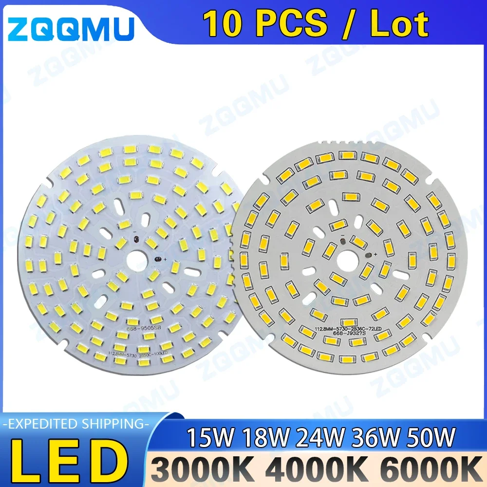 36W 50W High Power LED Chip Board 5730 SMD 3000K 4000K 6000K Warm White Cool White Light Source DIY Lighting Module for Lamp