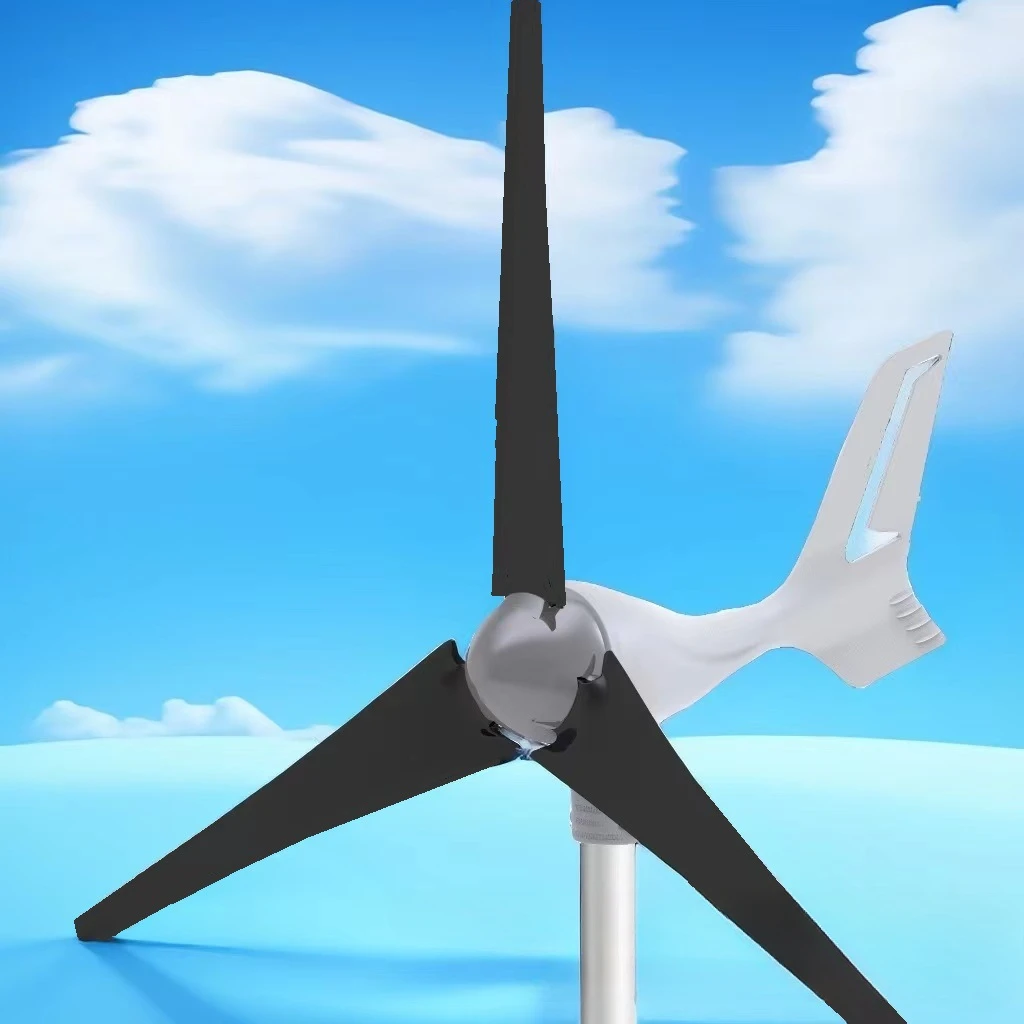 Wind-solar hybrid solar monitoring and power supply small horizontal axis wind turbine 600W high efficiency