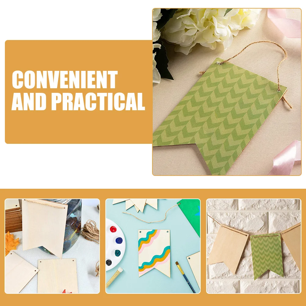 

10Pcs DIY Wooden Hanging Blank Signs Unfinished Wood Boards with Rope for Wedding Bar Club Coffee Shop Wood Sign