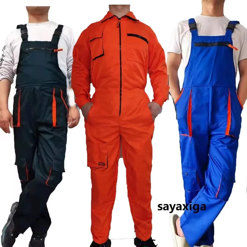 

Durable Workshop Uniforms Multi-Pockets Worker's Pants Bib Overalls for Construction Automotive Workers repairman overol hombre