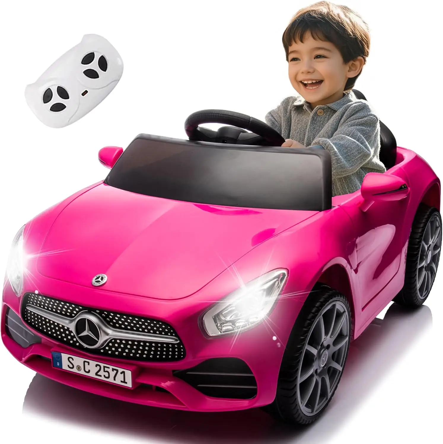350 12V Ride On Car Truck para crianças, passeio elétrico em brinquedos com controle remoto para pais, suspensão de mola, rodas elétricas para meninas com B