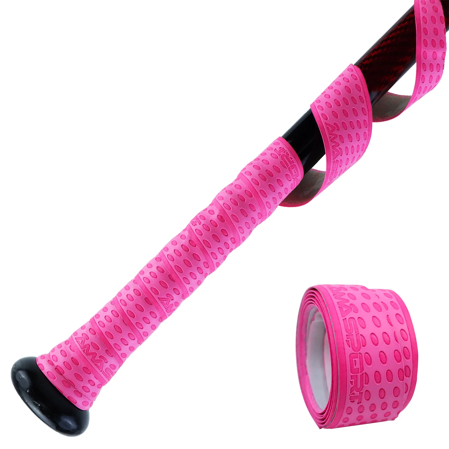 

AMASPORT 2/3/5/10pcs Baseball Bat Grip Tape Durable PU Anti-Slip Solid Color Bat Grip Tape for Baseball for Improve Control