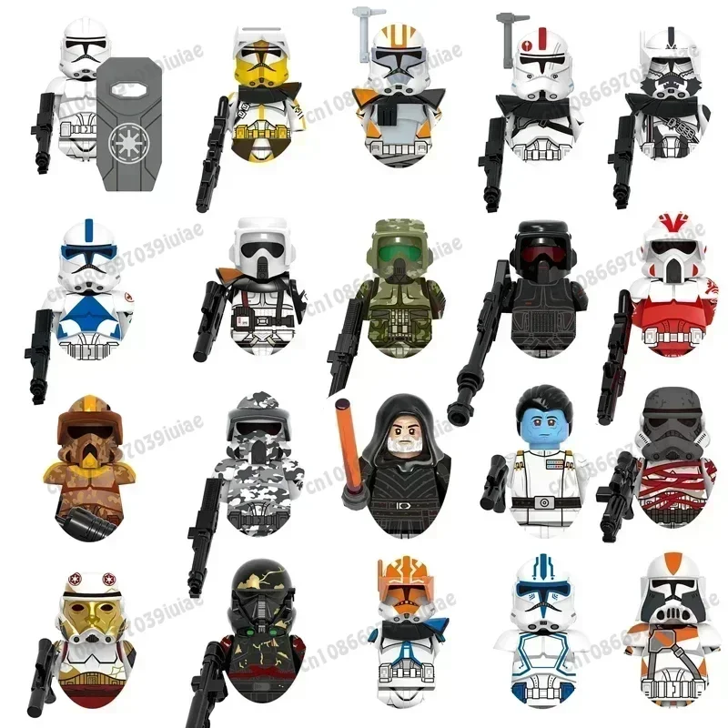 

G0127 G0161 Star Wars Clone Troopers Imperial Stormtrooper 501st Regiment Mini Robot Figure Toy Bricks Assembling Doll Present