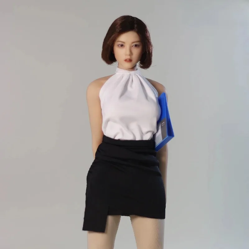 

1/6 Scale Hanging Neck Sleeveless Top Bodycon Skirt Female Soldier Clothes Model for 12" Action Firgures Body Decoration