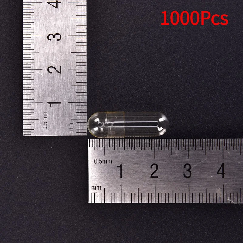 ＆1000Pcs Transparent Empty Gelatin Capsules Pill Vcaps Clear Halal Separated Box