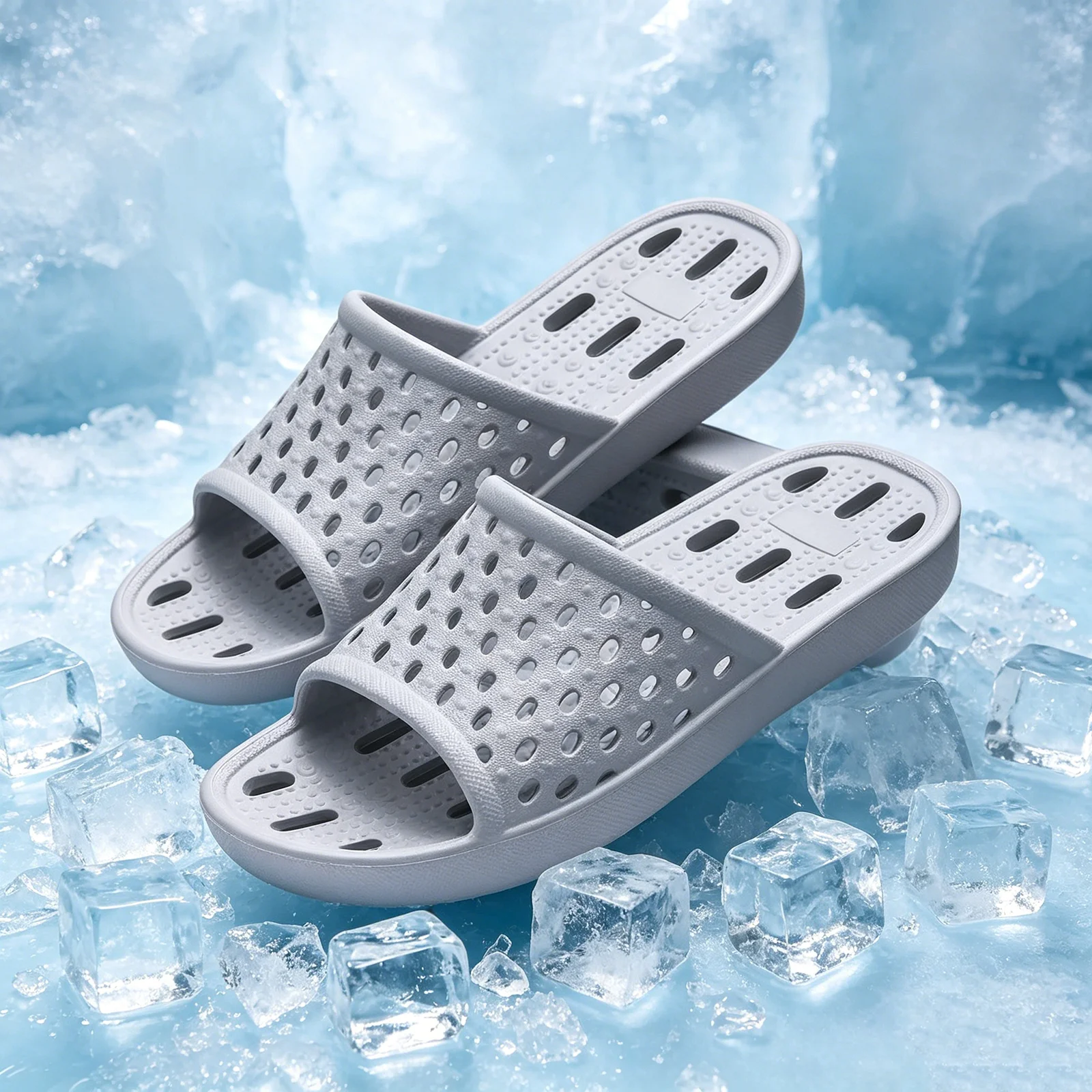 Smile Popcorn Summer Hollow Drainage Shower Slippers Quick Dry Non Slip Open Toe Bath Slides Breathable Indoor Bathroom Sandals view 5