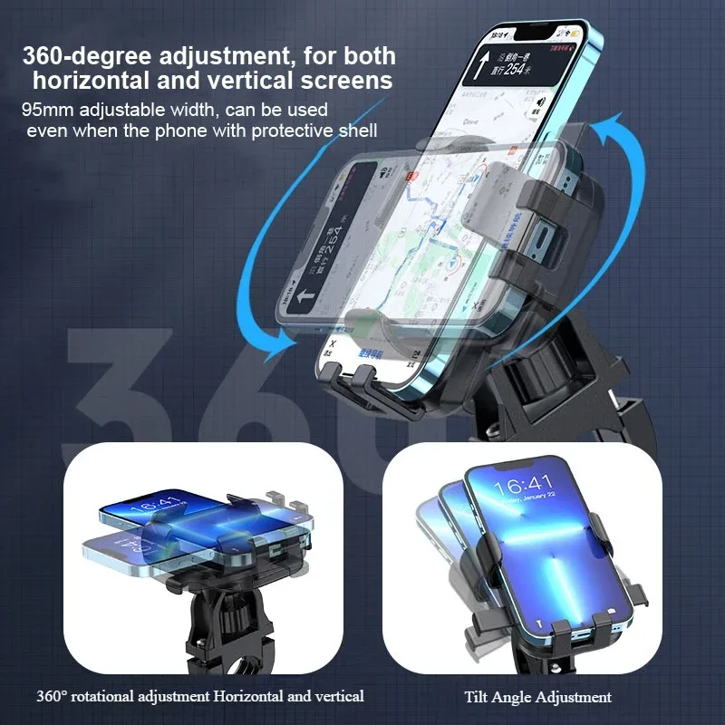 Opansten Anti-slip Phone Mount 360° Rotatable Adjustable Bike Phone Mount for Outdoor Cycling, Mountain Bike Accessories image 4