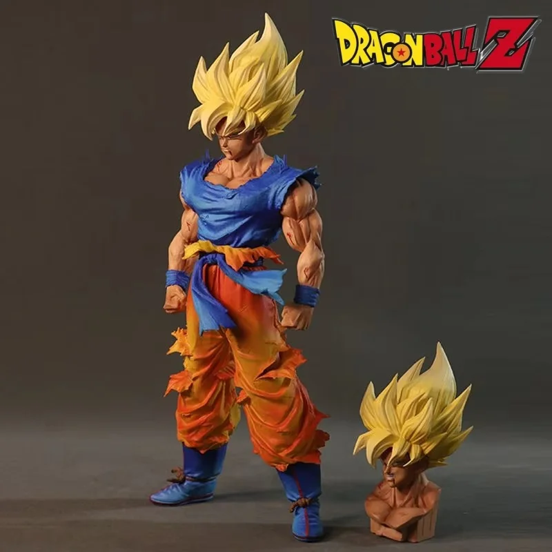 

JMY Dragon Ball Son Goku Anime Figurine PVC Collection Model Two Heads Goku Decoration Doll Statue Toys for Fans