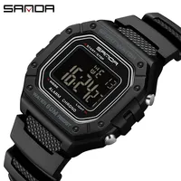 SANDA 2156 Army Dial Led Digital Wristwatches Stopwatches For Male Fashion Mens Watch Military Water Resistant Sport Watches
