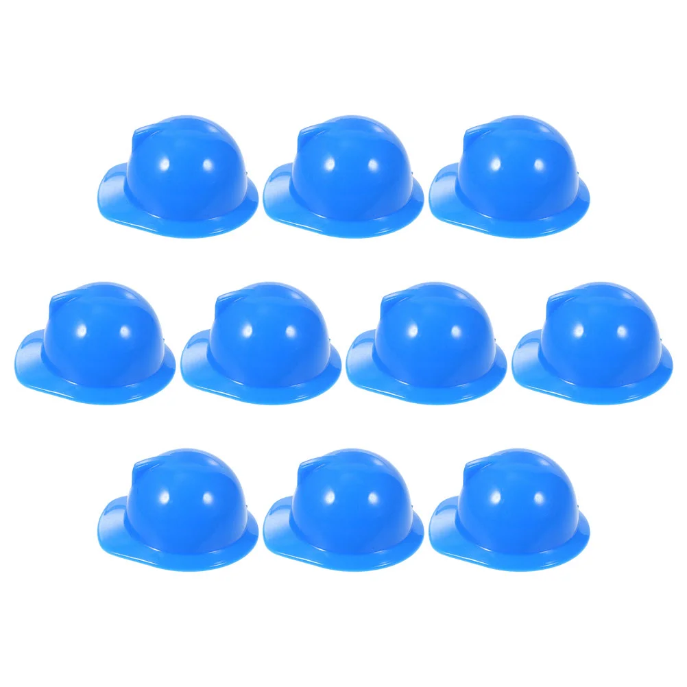 10 Pcs Mini Construction Hat Helmets Safety Miniature Bottle Topper Decor Accessories for