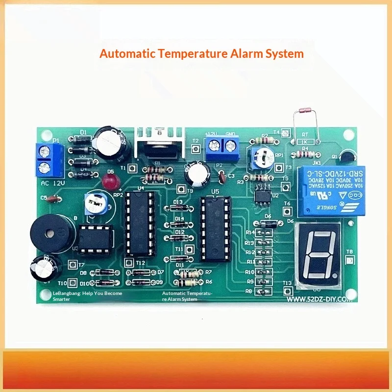 Automatic Temperature Control Alarm Circuit DIY Welding Practice Assembly