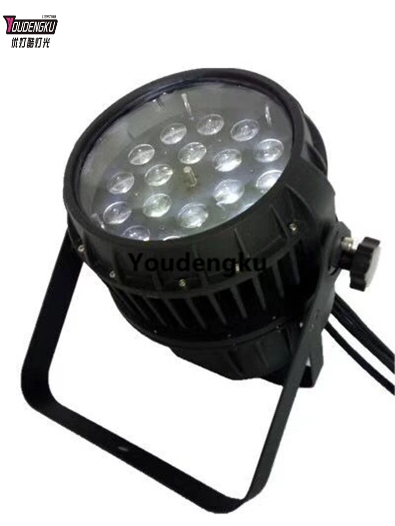 2 Buah LED UV RGBWA 18X18W 6-In-1 + Perlengkapan Par Zoom Lampu Cuci Led Luar Ruangan Kaleng Par