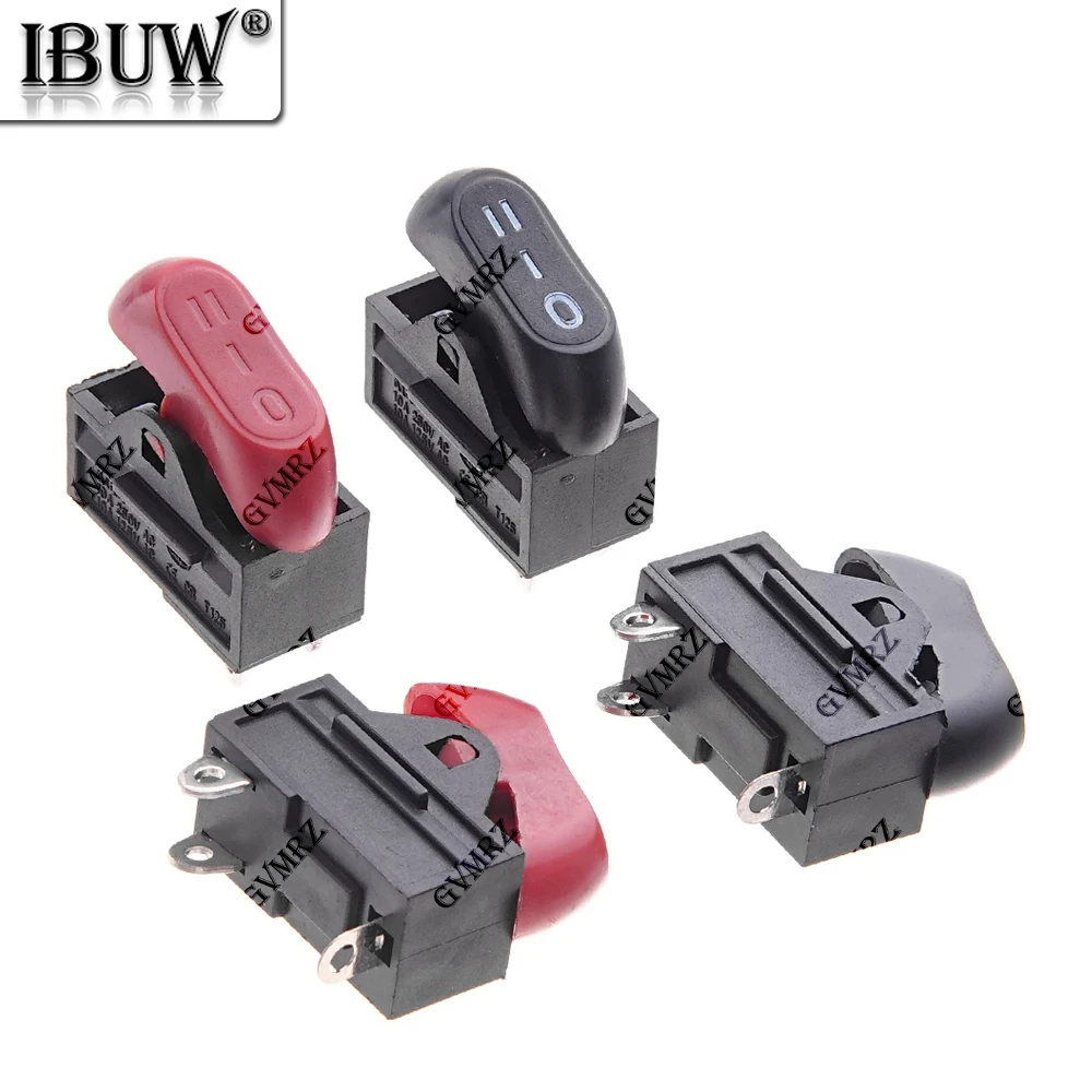 5PCS 3PIN 10A 250VAC Hair Dryer Switch,3 Position ON OFF Boat Switch,Rocker Switch Red Black