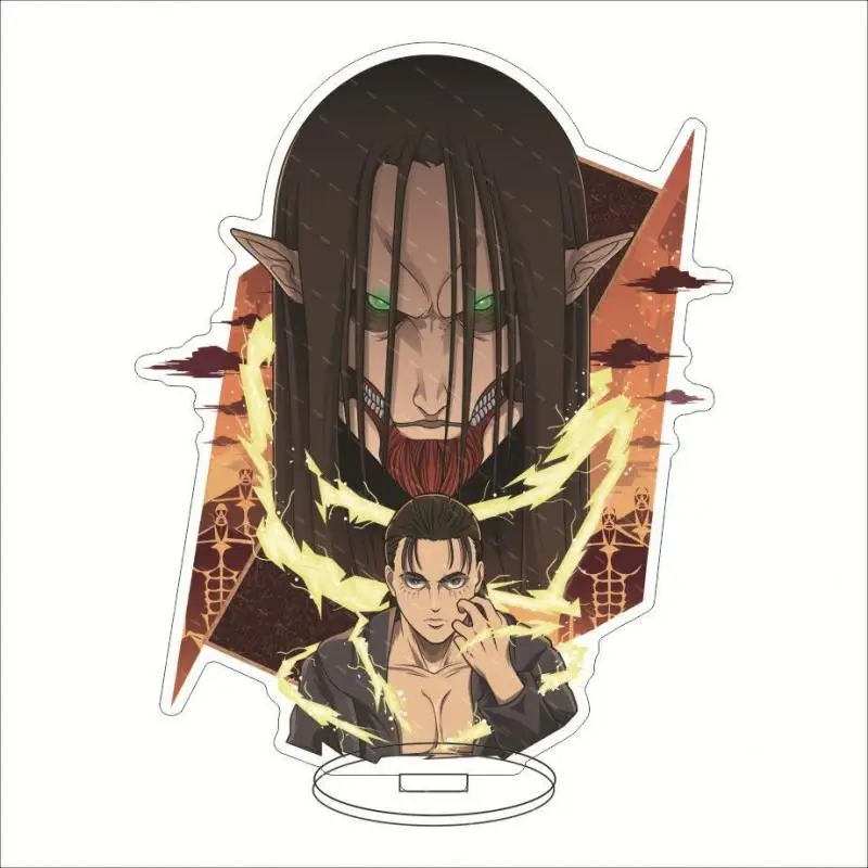 Attack On Titan Anime Figure Eren Armin Arlert Zeke Jaeger Transform Into A Giant Acrylic Standing Plates Desktop Ornament Toys