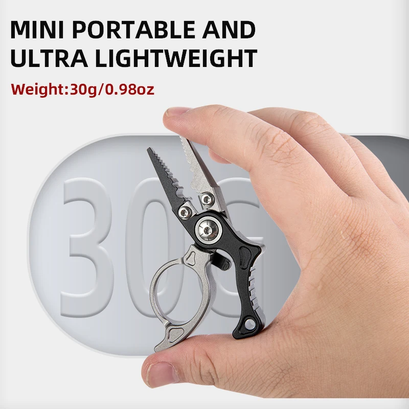 سبائك الألومنيوم كماشة الصيد إغراء صغير كماشة خطاف الصيد ومضفر خيط صنارة الصيد أداة إزالة سبليت حلقة كماشة الصيد Multitool