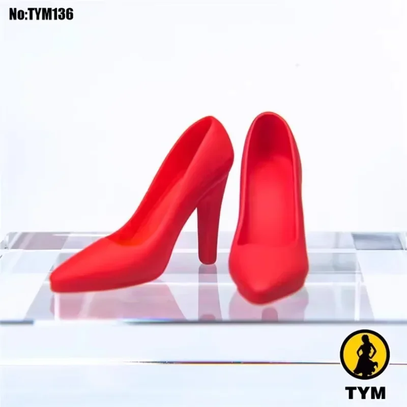 TYM136 1/6 1/12 Scale High Heels Hollow Pointed Toe Boots Shoes Model for 6/12 Inch Female Soldier Action Figures Body Toys