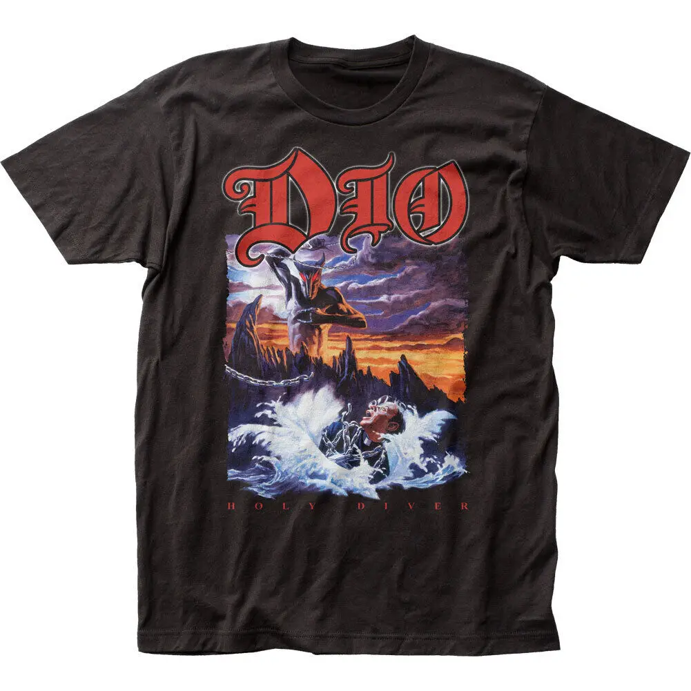 

DIO Holy Diver T Shirt Mens Licensed Rock N Roll Music Band Retro Tee New Black