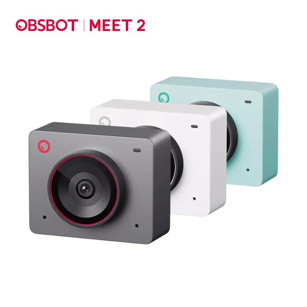 

OBSBOT Meet 2 AI-Powered 4K Webcam for PC with 1/2 Sensor Autofocus Gesture Control HDR Dual Microphone with Noise Reduction