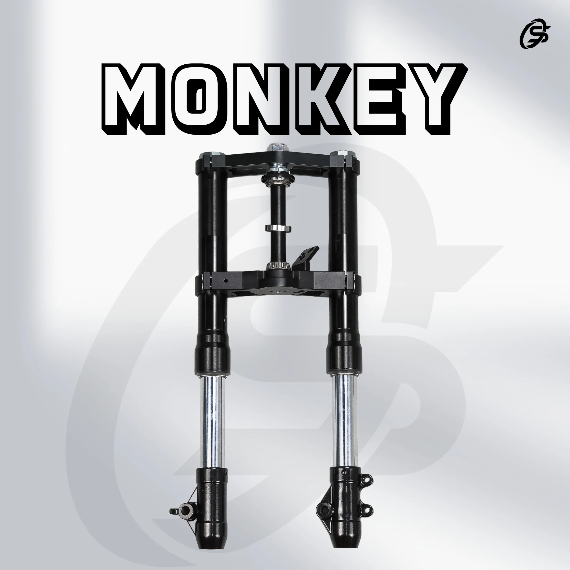 Front Fork Shock Absorber Set Monkey 45mm 540mm Black Aluminum Fork Kit Rebound Speed Adjustable for Honda Monkey Bike