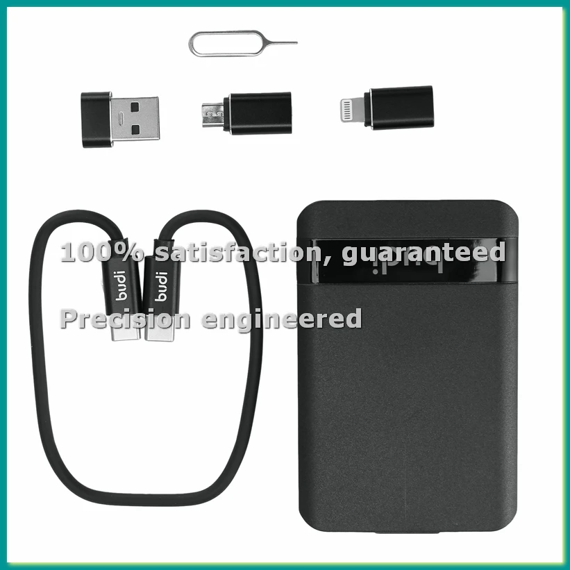 Multi-Function Universal Smart Adapter Card Storage Box 15W Wireless Charging for Travel Portable Storage Bag-A14I