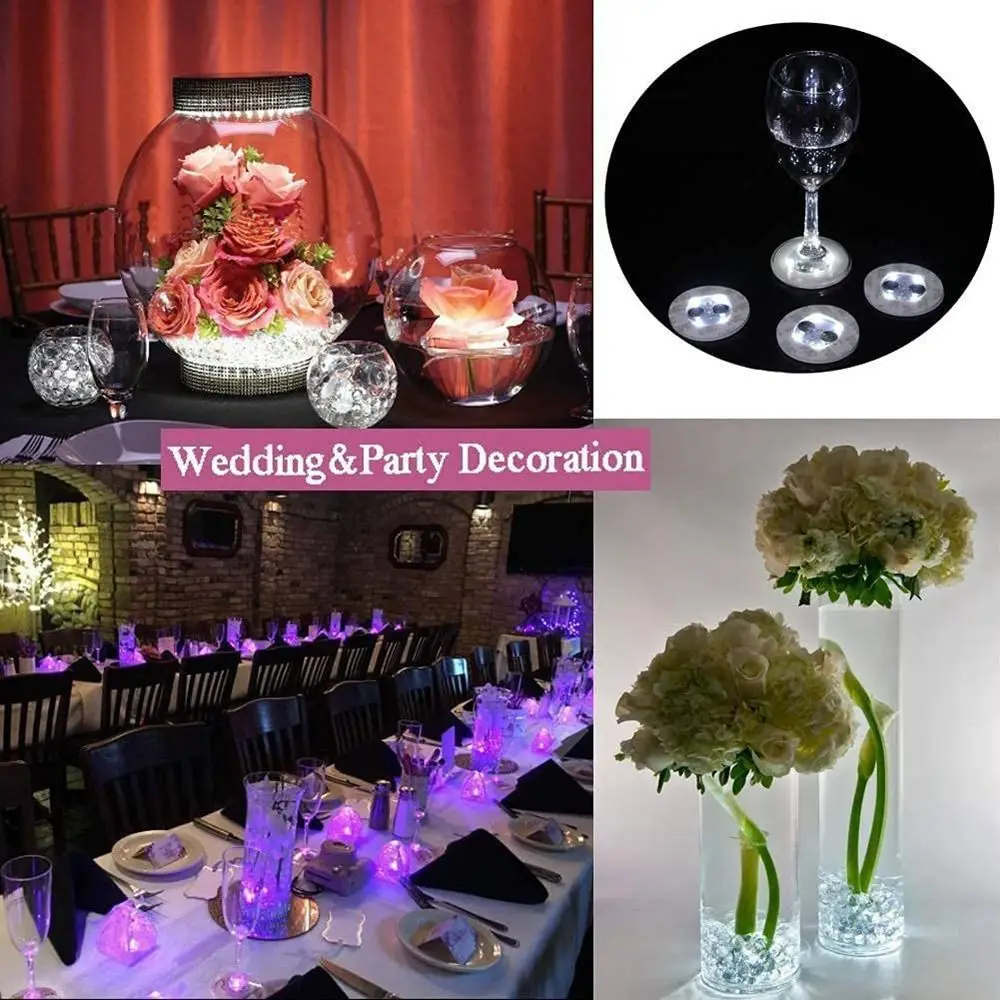 5PCS Valentine's Day Festival Wedding Supplies Bottle Stickers Lights Glow LED Glass Sticker Party Decor Bright Lamp