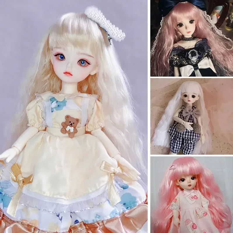 

1/3 1/4 1/6 1/8 1/12 BJD sd кукла парик мужские и женские куклы высокотемпературное волокно термостойкое проволока завиток челка кукла волосы парик