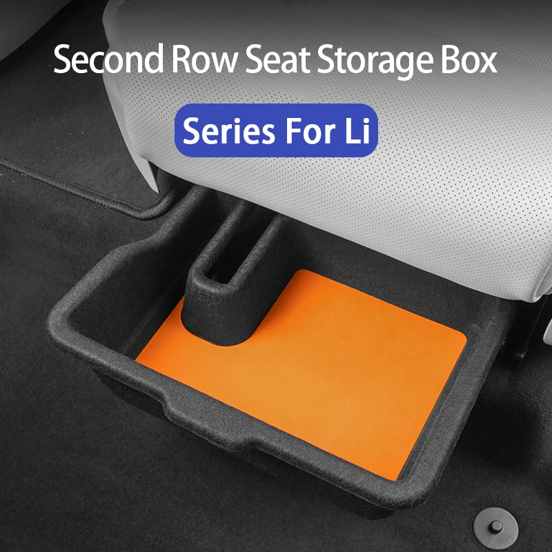 

For Li Lixiang L8 L9 2022 2023 Car Storage Box Under the Second Row Seats Storage Organization of Artifacts Drawer Accessories