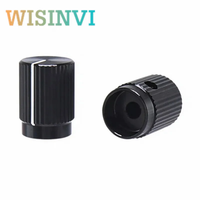 2pcs 12x16mm Solid Aluminum Knob 7-Segment Indicator Potentiometer Knob Cap 3.2mm /6mm Bore Screw Fix Rotary Control Knob